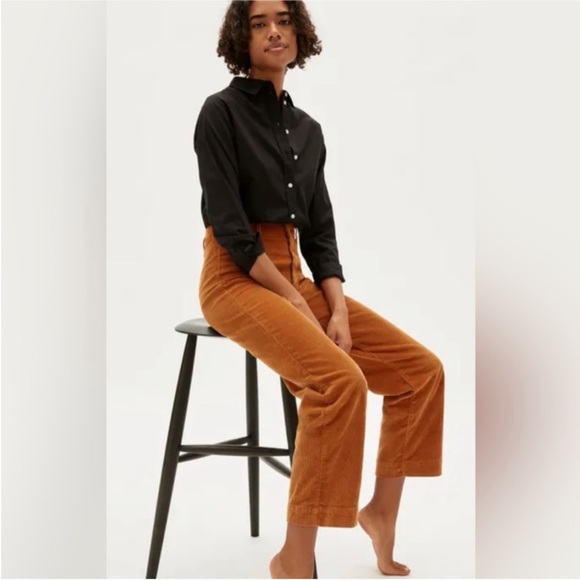 Everlane Pants - Everlane Baby Cord burnt orange corduroy pants